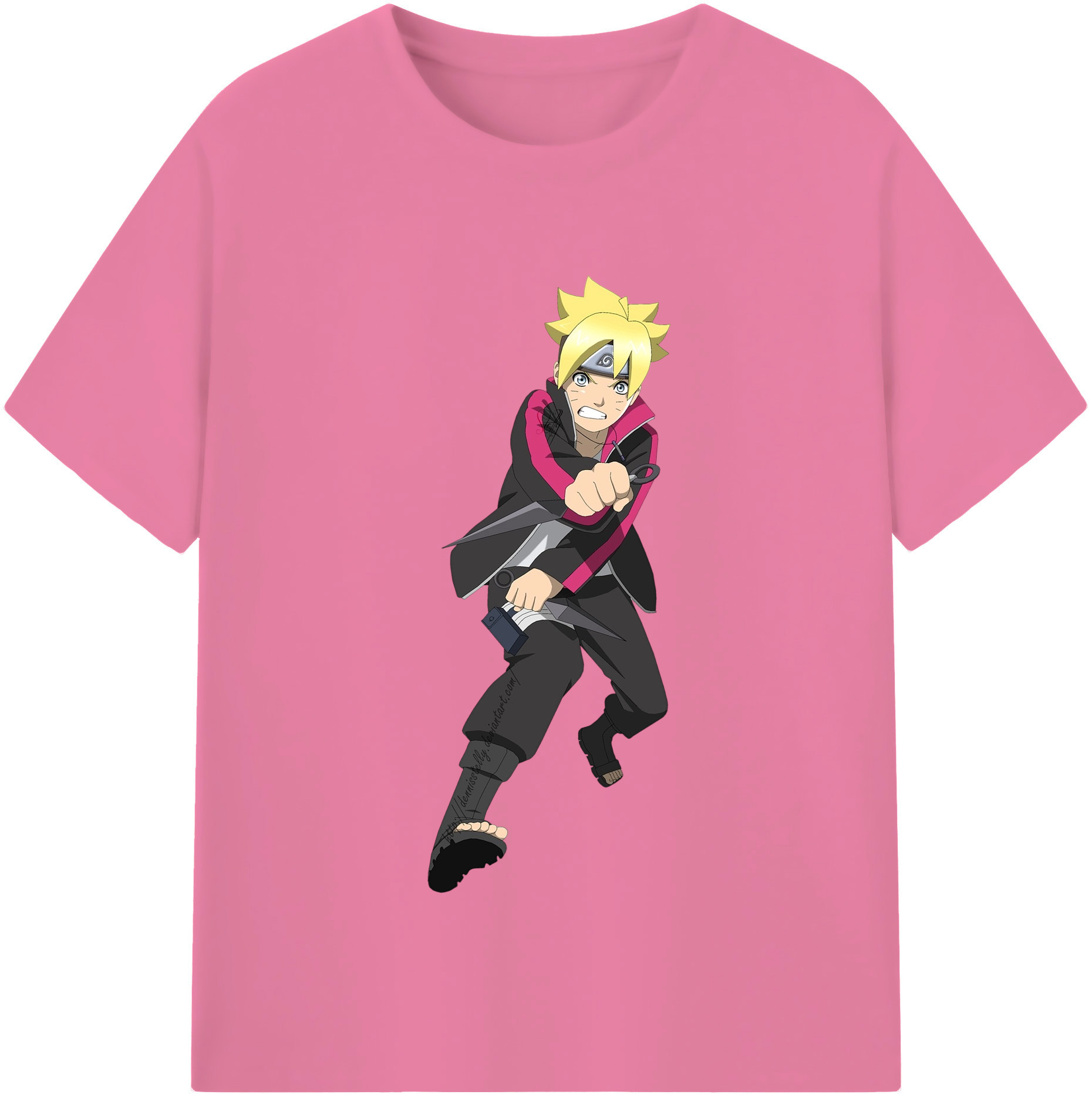 （画像用） NARUTO -ナルト- うずまき ボルト Uzumaki Boruto 綿100％半袖Tシャツ（フロントプリント）